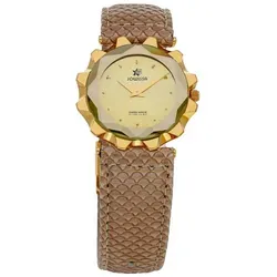 JOWISSA Damenuhr Flora Lederarmband braun I.0133.M