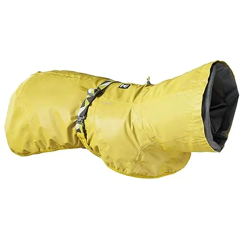 HURTTA Mudventure Coat - Reflektierender Hundemantel in Tumeric - Haustier-Mäntel, wasserdicht mit reflektierendem Material für maximale Sichtbarkeit bei Dunkelheit und schlechtem Wetter, ideal für Herbst und Winter.