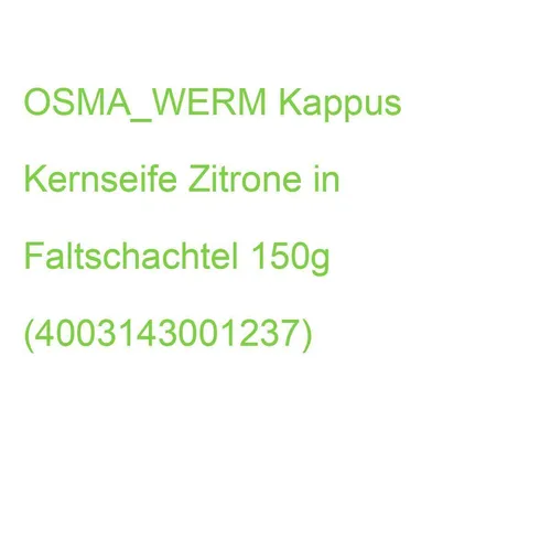 OSMA_WERM Kappus Kernseife Zitrone in Faltschachtel 150g (4003143001237)
