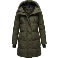 MARIKOO Damen Winterjacke N008 - Wasserabweisend mit Kapuze und Fleece-Innenfutter - Funktionsjacken mit kuscheligem Fleece für optimale Wärme und Komfort, ideal für kalte Wintertage. Verfügbar in XS-6XL.
