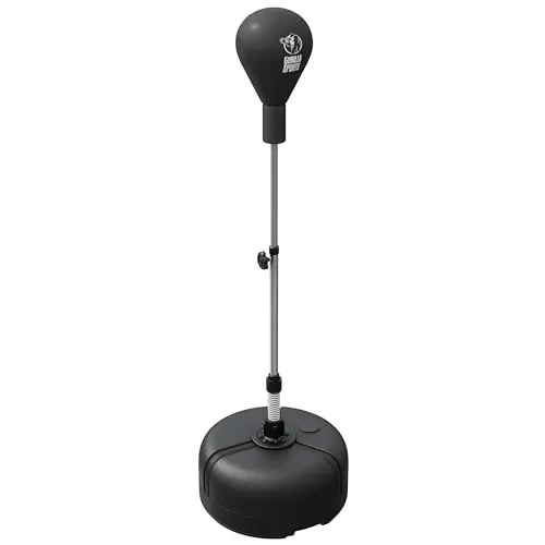 GORILLA SPORTS Punchingball Standboxsack für Erwachsene - Punchingbälle für effektives Training – verbessere Deine Koordination und Schlagkraft mit einem höhenverstellbaren Standboxsack, der dank Wasser- oder Sandbefüllung stabil steht.