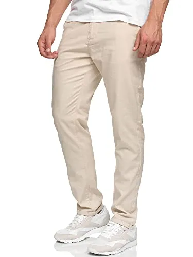 Indicode Leinenhose Haverfield mit Gürtel und 4 Taschen - Wanderhosen in Größe XXL, aus elastischem und pflegeleichtem Leinen-Baumwoll-Mix, ideal für entspannte Outdoor-Aktivitäten.