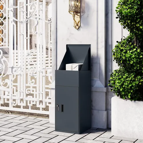 VEEHAUS Paketbriefkasten Groß - Rostfrei und XXL für Ihre Pakete - Briefkästen & Briefkastenklappen, großzügiger Stauraum für Pakete und wetterfestes Design aus rostfreiem Metall.