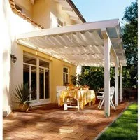Sonnensegel SKANHOLZ, weiß, Polyester - Praktisches Sonnensegel für Terrassenüberdachungen, 100 % UV-stabil und wasserabweisend. Ideal für Schutz und Komfort im Freien.