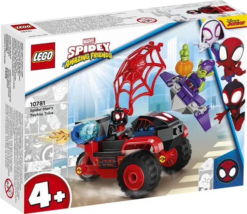 LEGO® Spidey Amazing Friends 10781 Miles Morales: Spider Mans Techno-Trike - LEGO Komplette Sets & Packs, ideal für Kinder ab 4 Jahren, fördert Kreativität und Fantasie mit dem coolen Techno-Trike von Miles Morales.