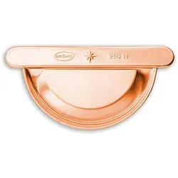 Dachrinnenboden Grömo zum Bördeln, halbrund, universal hoch, Kupfer, verschiedene Größen (Ausführung: Nenngröße 250. Ø 105mm)