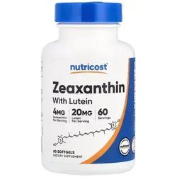 Nutricost Zeaxanthin (with Lutein) (60 Weichkapseln)