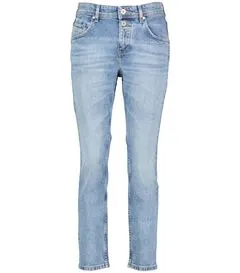 Marc O'Polo Damen Boyfriend Jeanshose mit Stretch, Blau - Nachhaltige Jeans im Boyfriend Fit, kombiniert sportliche Eleganz mit hohem Tragekomfort und idealer Bewegungsfreiheit dank Stretch-Anteil. Perfekt für jeden Anlass!