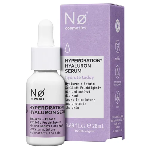 Nø Cosmetics hydrate tøday Hyperdration Hyaluron Serum 20 ml - Gesichtsserum mit Hyaluronsäure für intensive Feuchtigkeit. Ideal für alle Hauttypen, auch empfindliche Haut profitiert von der leichten Textur und 360° Pflege.