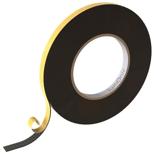 Lumonic 10m EPDM Dichtungsband Selbstklebend 10mm x 1mm | Moosgummi Dichtband für Fenster + Türen | Fensterdichtung, Türdichtung, Gummidichtung zum Kälteschutz