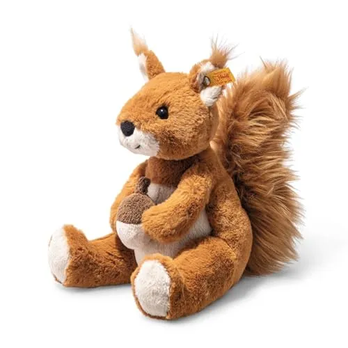 Steiff 045172 Soft Cuddly Friends Phil Eichhörnchen 20cm - Stofftiere & Teddybären - Treuer Kuschelpartner aus hochwertigem, unbedenklichem Material, pflegeleicht und ideal für Kinder.