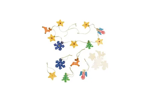 EDUPLAY Experimentierkasten Weihnachtsdeko aus Holz 50er Set