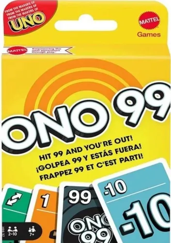 Mattel Games HHL37 - ONO 99 Kartenspiel, für 2 bis 6 Spieler, fördert mathematische Fähigkeiten und ideal für Familienabende