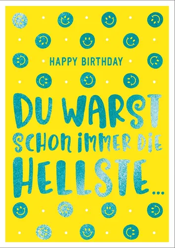Geburtstag - Flashlight - Soundkarte Musikkarte mit Umschlag A5-Format - Hellste