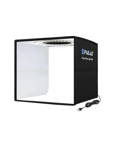 Puluz 40Cm LED Fotostudio Zelt PU5041B - Parfüm-Geschenksets mit hochwertiger LED-Beleuchtung, 10 Helligkeitsstufen und 12 farbigen Hintergründen für optimale Produktfotografie.