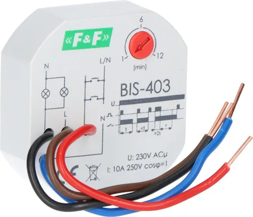 Impulsrelais mit Zeitschalter 10A 230V AC 2Z BIS-403 - Fehlerstromschutz (RCD) für präzise Steuerung, ideal für automatisierte Anwendungen mit schneller Reaktionszeit von 0,1-0,2 Sek.
