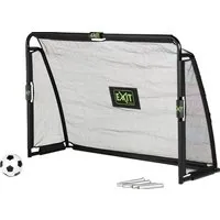 EXIT Maestro Fußballtor 180x120cm - stählernes, schwarzes Design für Garten und Training, inkl. Verankerungsset für optimale Stabilität