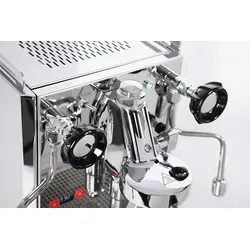 Quick Mill 0981 Rubino Plus -No Logo Rubino- - Siebträgermaschine mit E61-Brühgruppe, Zweikreiser-System und Vibrationspumpe für perfekten Kaffeegenuss zu Hause.