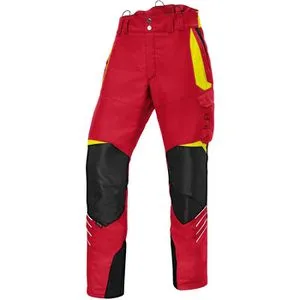 KÜBLER Forest Schnittschutzhose PSA 3, Farbe: Rot/Warngelb, Größe: L 82