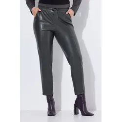 Ulla Popken 7/8-Hose Lederoptik mit Elastikbund in Grau (Gr. 54) - Modische Schlupfhose in Lederoptik mit elastischem Bund für optimalen Tragekomfort. Perfekt für vielseitige Outfits und einen stylishen Look.