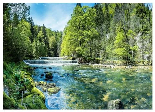 WallArena Vlies Fototapete Landschaft 350x250 cm - 3D Effekt für Wohn- und Schlafzimmer - Vlies Fototapete in beeindruckendem Landschaftsmotiv, ideal für Wohnzimmer und Schlafzimmer. Formstabil und strapazierfähig, inklusive Kleister für eine einfache Montage. Verleihen Sie Ihrem Raum einen einzigartigen Look und eine angenehme Atmosphäre.