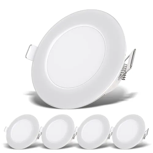 B.K.Licht LED Bad-Einbaustrahler IP65 3W - Leuchtmittel für Innen- & Außenbereich, wasserdicht mit Schutzart IP65, ideal für moderne Badezimmer und feuchte Räume.