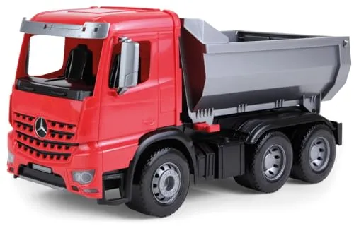 Lena® Spielzeug-LKW Worxx - Mercedes-Benz Arocs - Spielzeug-LKW aus Kunststoff mit verzinkten Stahlachsen, ideal für Kinder ab 3 Jahren. Made in Europe und mit verriegelbarer Kippmulde für realistischen Spielspaß.
