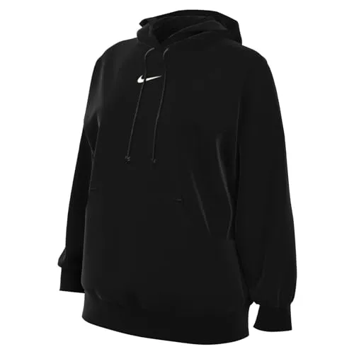 Nike Sportswear Kapuzensweatshirt W NSW PHNX FLC OOS PO HOODIE schwarz M - Sportliches Kapuzensweatshirt aus 80% Baumwolle, ideal für Freizeit und Sport, Maschinenwäsche, langärmlig und bequem.