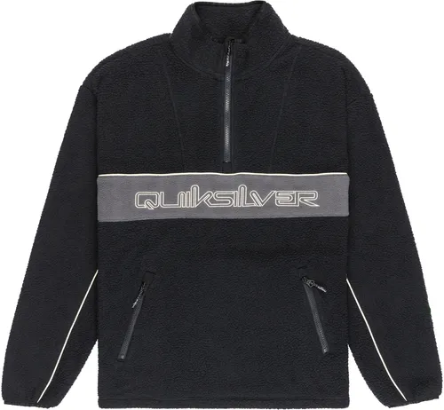QUIKSILVER OMNI SHERPA Fleece 2026 black - M - Bequemer OMNI SHERPA Fleece für Männer, ideal für den Alltag. Mit Halbreißverschluss und warmem, atmungsaktivem Material aus recyceltem Polyester. Seitentaschen mit Reißverschluss und übergroße Passform sorgen für Komfort und Style.