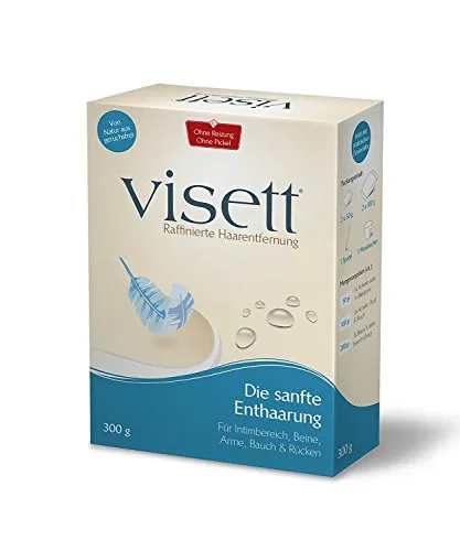 Visett Haarentfernung 300 g – Sanfte und effektive Enthaarung - Visett sorgt für eine mühelose Haarentfernung ohne Hautreizungen. Ideal für alle Körperstellen und Haartypen. Einfach anrühren, auftragen und nach wenigen Minuten abspülen.