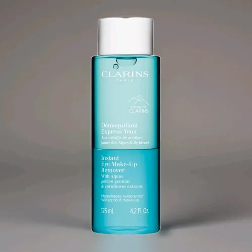 CLARINS Démaquillant Express Yeux 125 ml - Gesichtsreinigung mit 2-Phasen-Formel, entfernt schnell wasserfestes Makeup und pflegt die Haut sowie Wimpern.