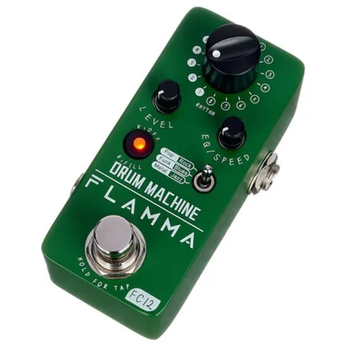 Flamma FC12 Drum Machine - E-Gitarren-Multieffektpedale mit 48 hochwertigen Drum-Grooves in verschiedenen Musikstilen; ideal für kreative Musiker und Live-Performances.