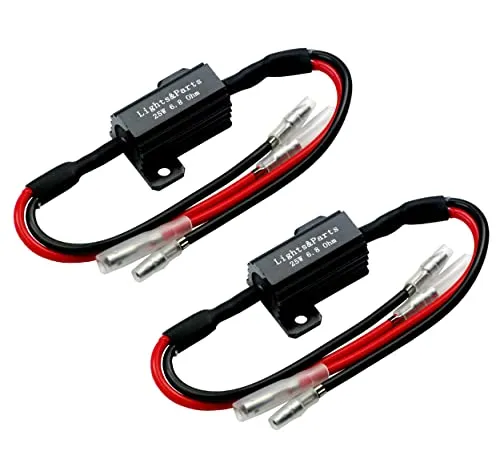 Lastwiderstand Led Blinker 12V 21w - 2 Widerstand Led Blinker Leistungswiderstand - 25 Watt 6,8 Ohm 12V - Blinkerwiderstand - sorgt für richtige Blinkfrequenz für Motorrad Quad Anhänger - B548