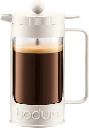 Bodum French Press Kanne 1L - French Press für 8 Tassen, aus hitzebeständigem Borosilikatglas, BPA-frei, mit innovativem Deckel, der den Kaffee länger heiß hält und ein Verschütten verhindert.