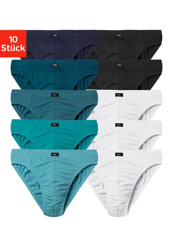 H.I.S Slip "Männer Unterhose" 10er Pack - Slips & Strings, bequemer flacher Komfortbund und weiches Material aus 95% Baumwolle für optimalen Tragekomfort.