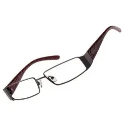 Fossil Brillengestell Irvine Silver OF1129040 - Modisches Vollrand-Brillengestell aus Metall und Leder in Rot, ideal für einen klassischen und gleichzeitig trendigen Look.