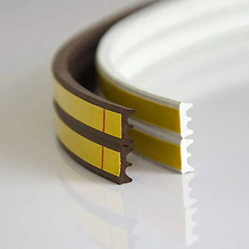 5m GUMMIDICHTUNG E-Profil WEIß 9mm selbstklebend – Fenster- und Türdichtung - Hochwertige EPDM-Dichtungen für eine zuverlässige Abdichtung von Fenstern und Türen. Ideal zur Energieeinsparung und Geräuschreduktion – einfach anzubringen und langlebig.