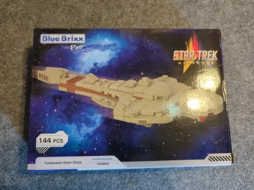 BlueBrixx Pro Star Trek Cardassianische Galor Klasse – Raumschiff Mini-Modell – Bausatz mit 144 Klemmbausteinen – offiziell lizenziert – 104963