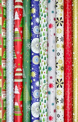 Rollen Geschenkpapier Weihnachten Verpackung Weihnachtsgeschenkpapier Geschenkverpackung Geburtstag Feier Papier Mix 200x70cm 20