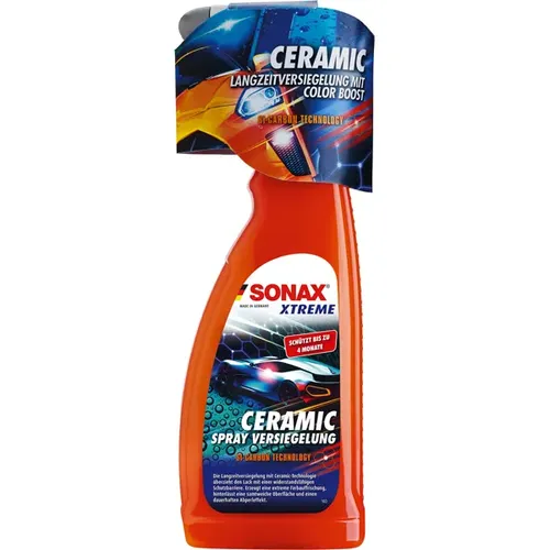 SONAX XTREME Ceramic SprayVersiegelung 750 ml - Autopflege & Motorradpflege, Langzeitversiegelung mit Ceramic-Technologie für hochglänzenden Lack und einfache Fahrzeugwäsche.