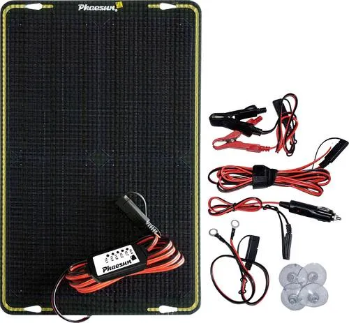 Phaesun Sun Trickle 310419 Solar-Ladegerät 12W - Praktisches Solar-Ladegerät für 12V-Akkus, ideal zur Erhaltungsladung. Verhindert unerwartete Entladungen und lässt sich leicht anbringen – perfekt für unterwegs oder im Ferienhaus.