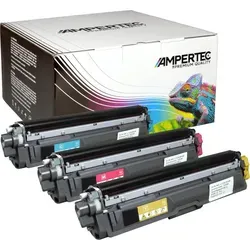 Kompatible Toner für Brother TN-241 TN-245 Multipack CMY - Druckvolumen wie das Original, Multipack mit 3 Tonern für ca. 3 x 2.200 A4-Seiten bei 5%, ideal für kosteneffizientes Drucken.