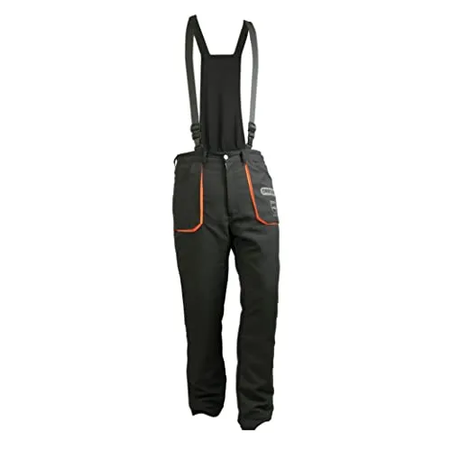 Oregon Schnittschutzhose Yukon - Latzhose, Schnittschutzklasse 1, Gr. 56/58 (XL) - Arbeits- & Schutzkleidung, zertifiziert nach EN 381-5 Klasse 1 für hohe Sicherheit, aus schnittsicherem 5-Lagen-Material mit 2-Wege-Stretch und elastischem Hosenbund.