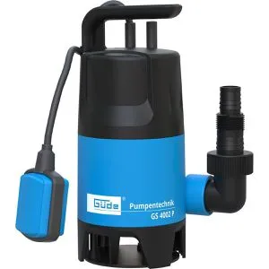 Güde Schmutzwasserpumpe GS 4002 P - 7500 l/h Fördermenge, automatische Abschaltung mit Schwimmerschalter und robustem Gehäuse aus Kunststoff