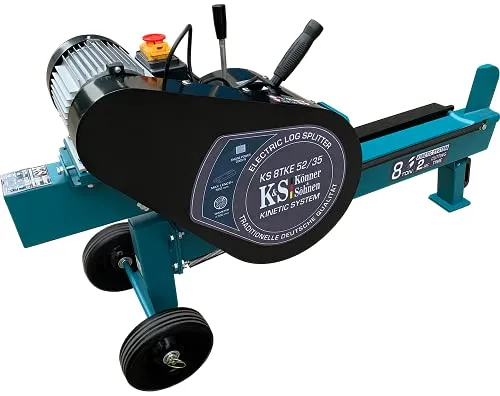 Könner & Söhnen KINETIC HOLZSPALTER KS 8TKE 52/35 mit Schutzgitter - Häcksler mit 8 Tonnen Spaltkraft und zusätzlichem Schutzgitter für maximale Sicherheit beim Holzspalten.