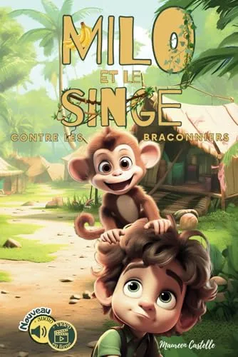 MILO ET LE SINGE, CONTRE LES BRACONNIERS: Livre pour enfants sur les animaux de la jungle, histoire sur l'entraide et l'union, idéal pour les enfants à partir de 6 ans.