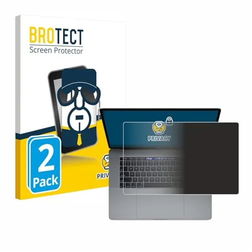 BROTECT (2 Stück Anti-Spy Blickschutzfolie für Apple MacBook Pro 15" 2019 (Touch Trackpad) Privacy Screen Protector [ Sichtschutz]
