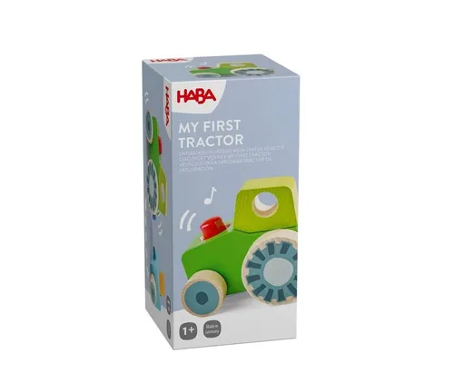 HABA 2013391001 Entdeckerfahrzeug Traktor Legetafen 12 Holzteile NEU OVP
