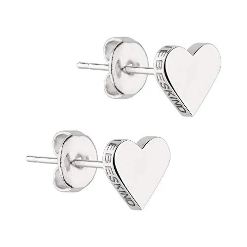 LIEBESKIND BERLIN TIME & JEWEL Ohrringe LJ-0500-E-08 - Ohrstecker aus poliertem Edelstahl in Herzform, zeitloses Design und perfekt kombinierbar. Ideal als Geschenk für besondere Anlässe, verpackt in einer eleganten Liebeskind Berlin Geschenkbox.