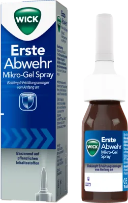 WICK Erste Abwehr Nasenspray 15 ml - Wirkungsvolles Nasenspray gegen Erkältungsviren, das das Risiko einer Erkältung verringert. Ideal zur Vorbeugung, mit einzigartigem Mikro-Gel für effektiven Schutz.